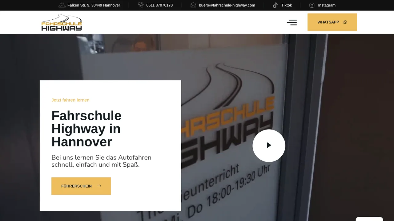 Case Study Fahrschule Highway