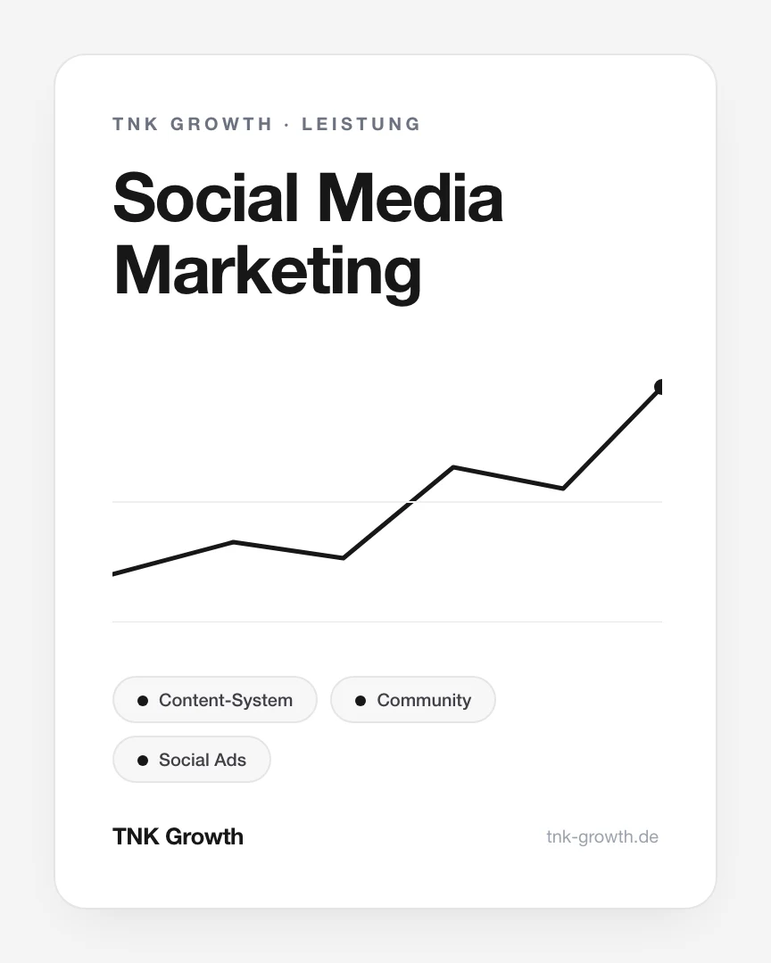 Social Media Marketing bei TNK – Leistungsübersicht