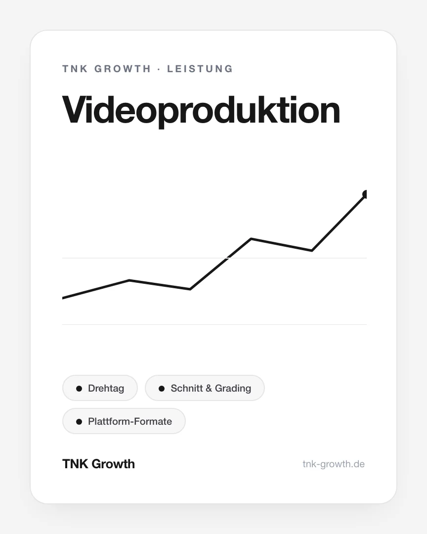 Videoproduktion bei TNK – Leistungsübersicht