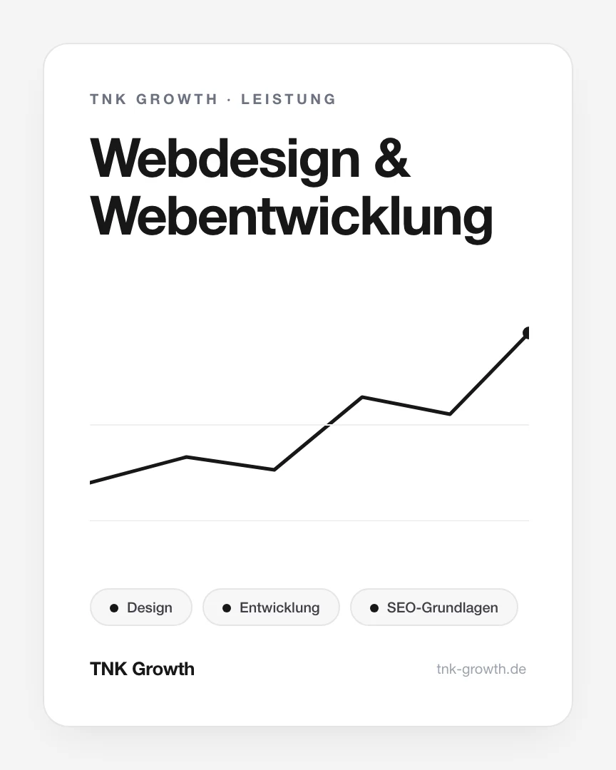 Webdesign & Webentwicklung bei TNK – Leistungsübersicht