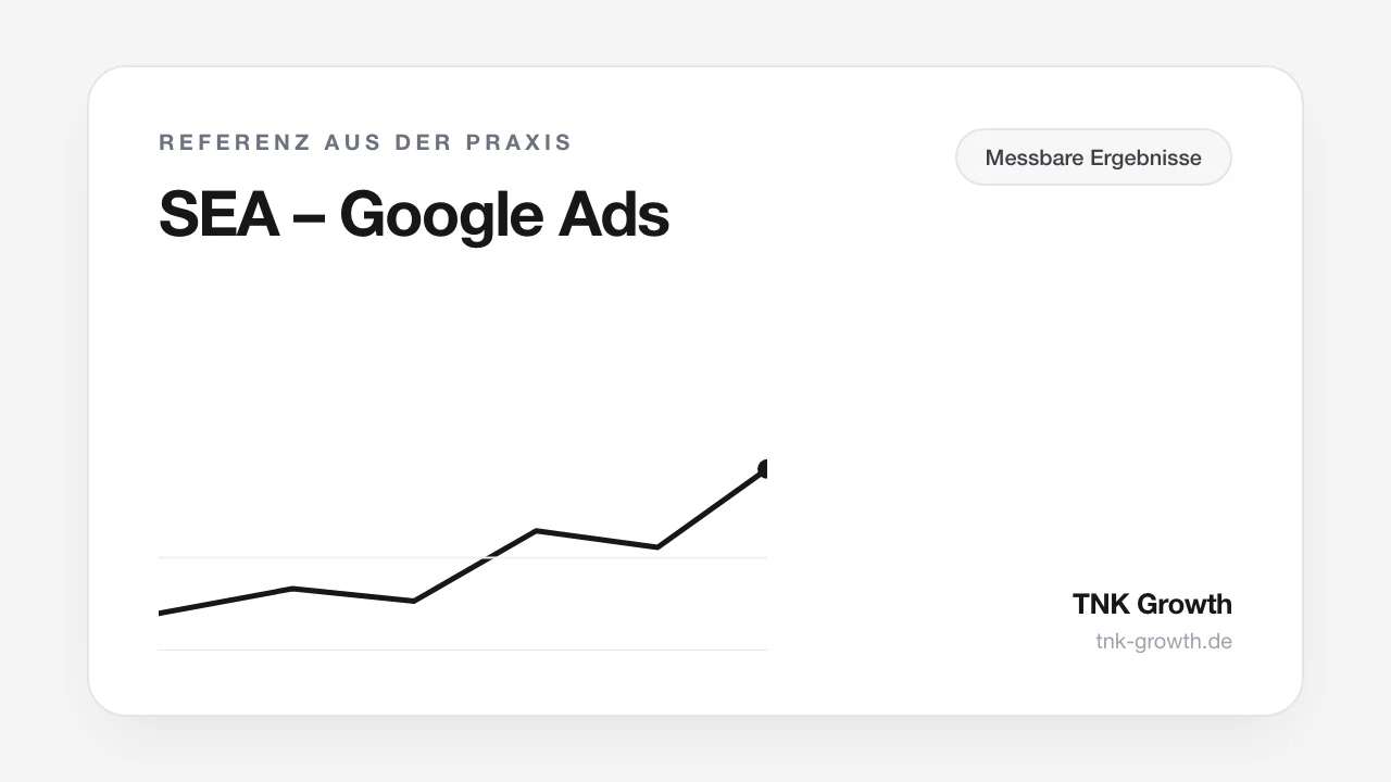 Referenz-Ergebnis aus dem Bereich SEA – Google Ads
