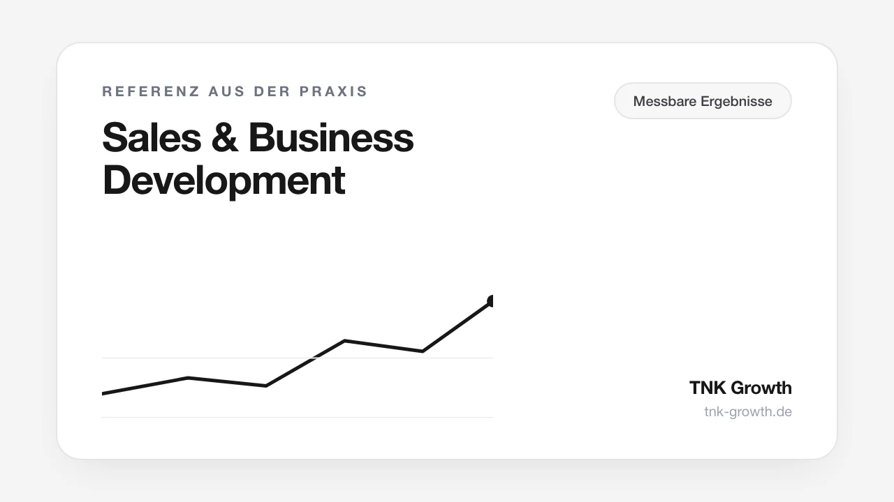 Referenz-Ergebnis aus dem Bereich Sales & Business Development