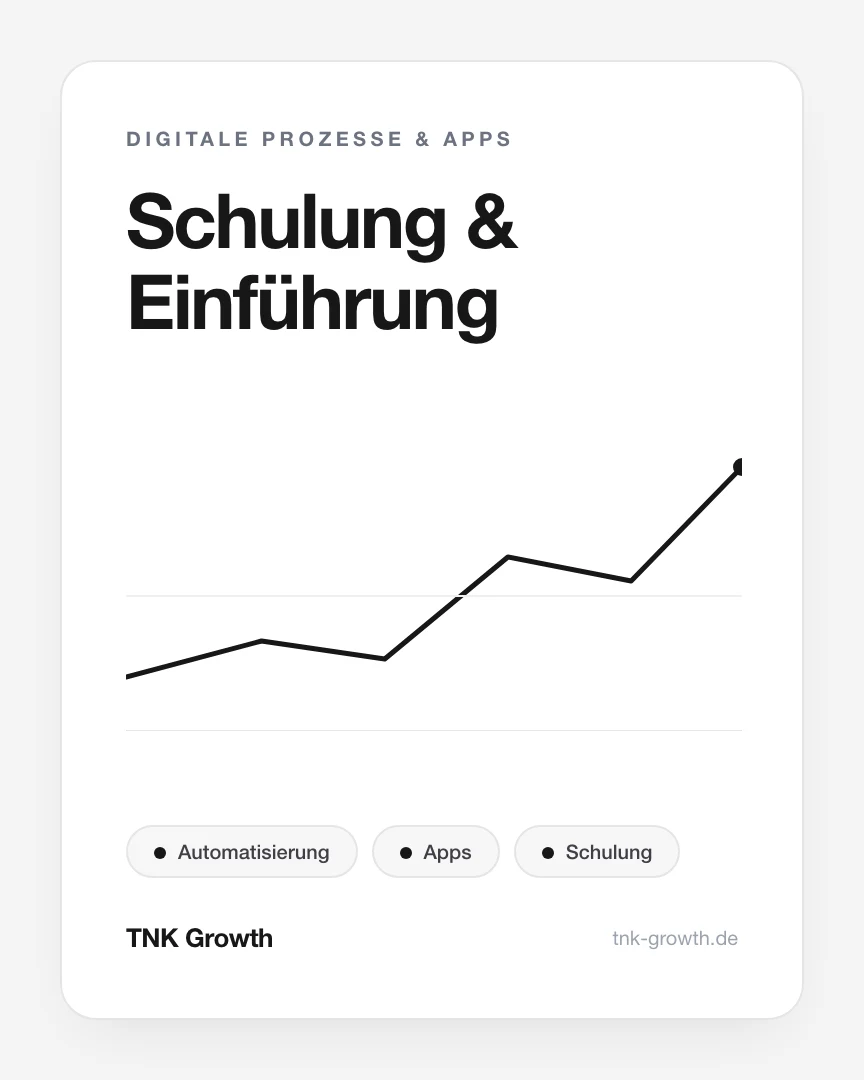 Schulung & Einführung – Leistungsbaustein von TNK