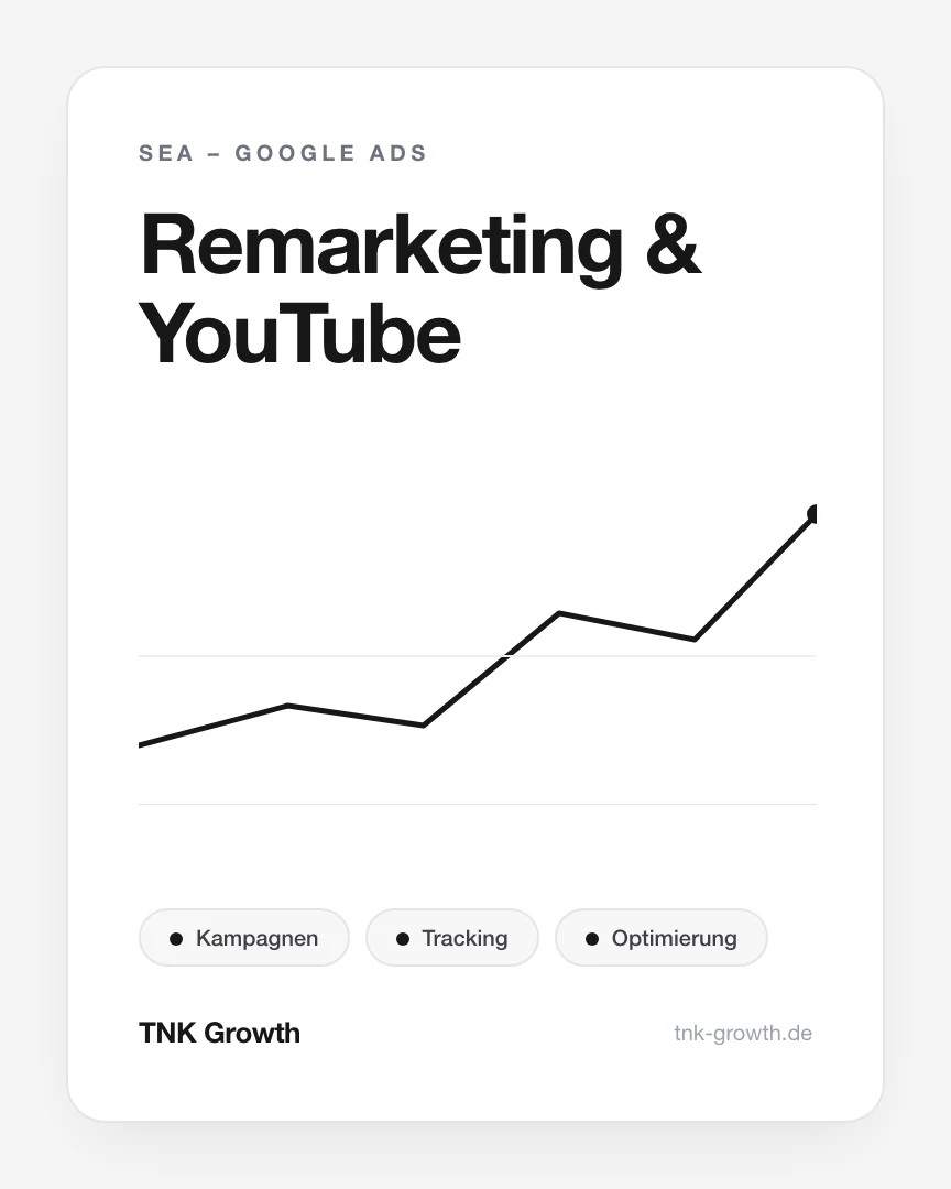 Remarketing & YouTube – Leistungsbaustein von TNK