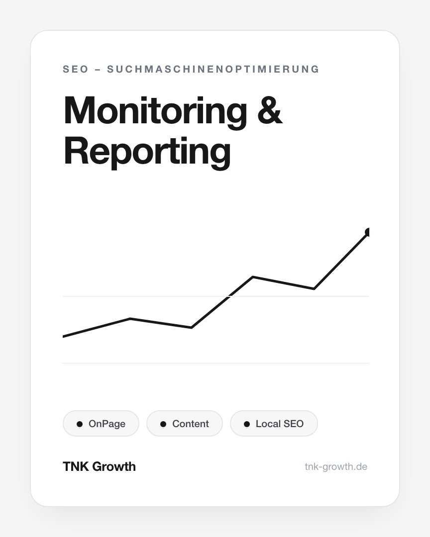 Monitoring & Reporting – Leistungsbaustein von TNK
