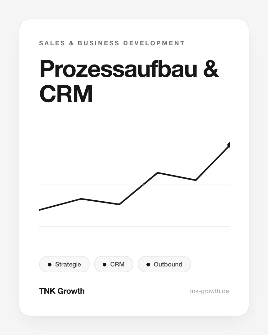 Prozessaufbau & CRM – Leistungsbaustein von TNK
