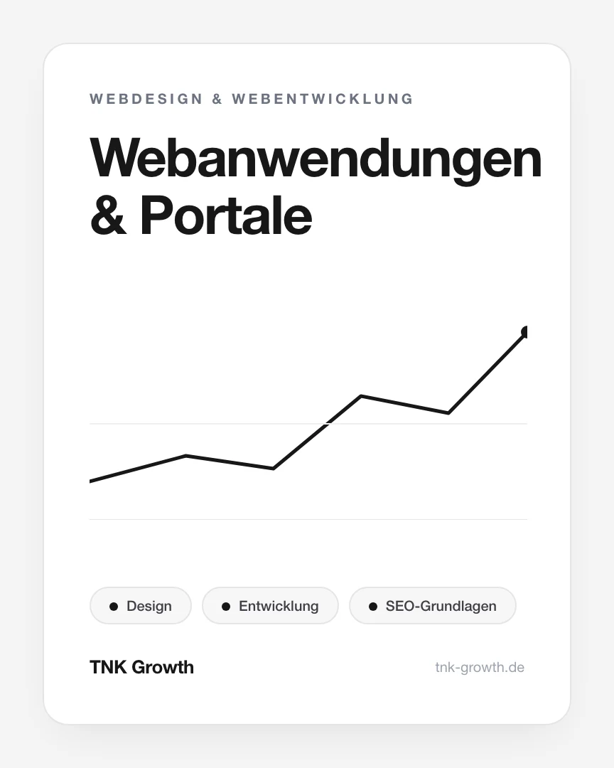 Webanwendungen & Portale – Leistungsbaustein von TNK